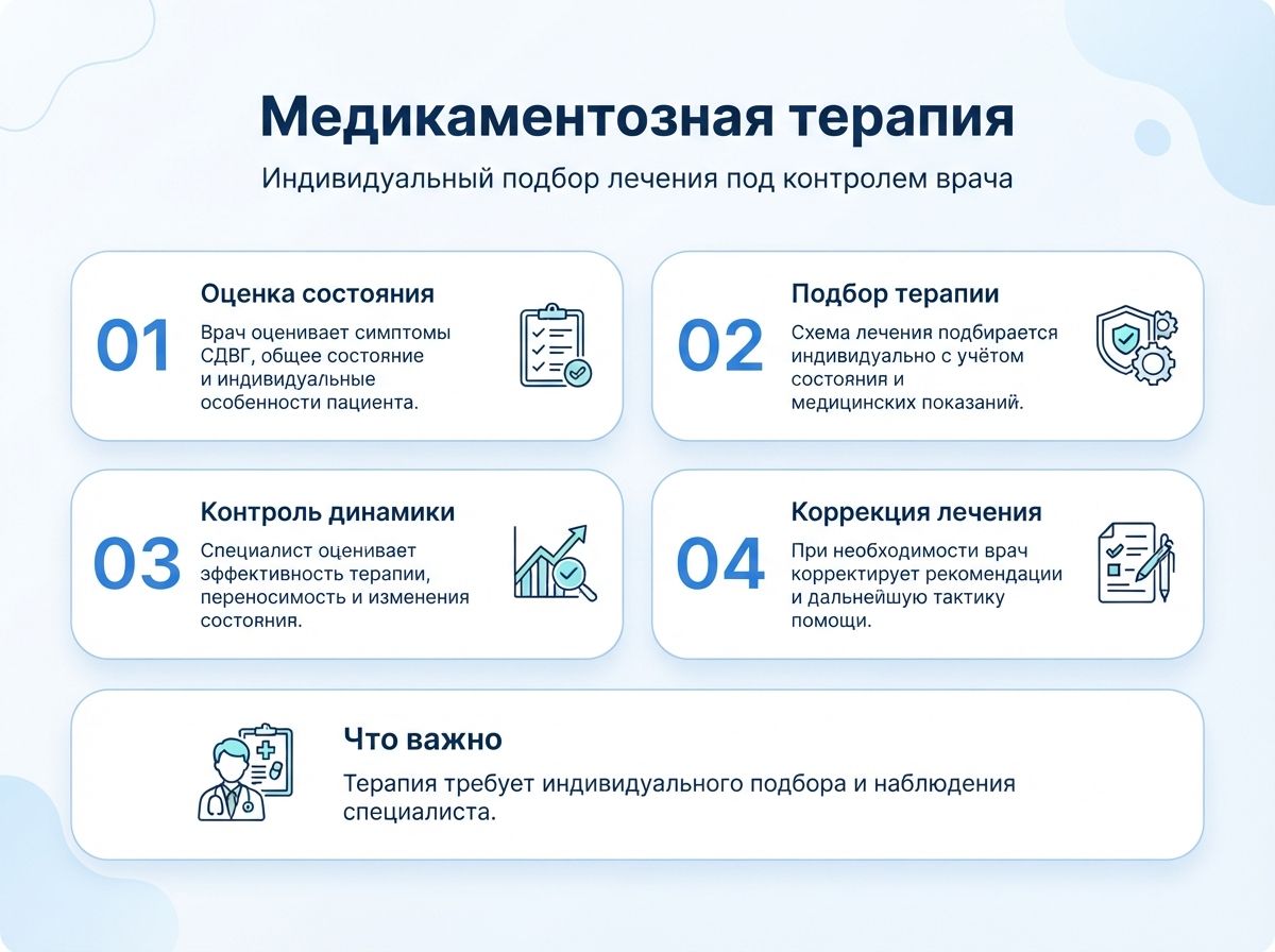 Лечение СДВГ в Емве у детей и взрослыхинфографика